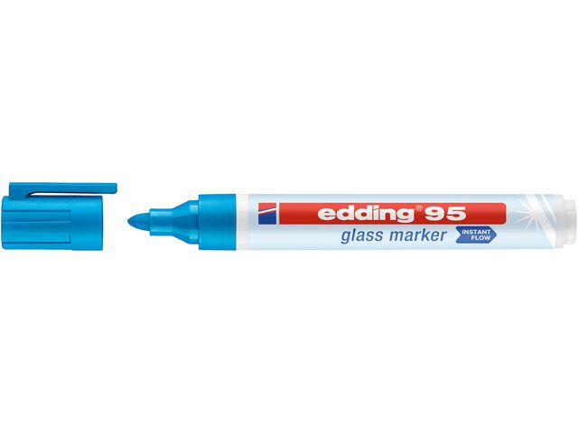 edding Märkpenna glastavla EDDING 95 ljusblå, st