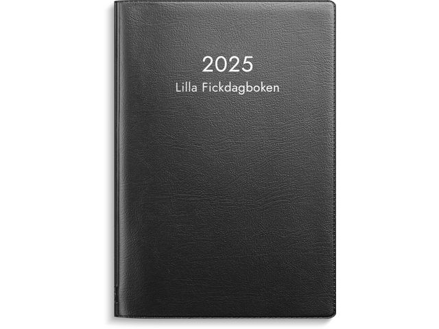 Burde Kalender 2025 Lilla Fickdagboken svart plast, st