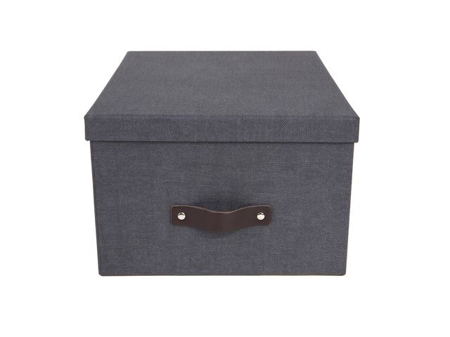Bigso Box Förvaringsbox m.lock kartong svart, st