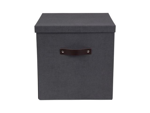 Bigso Box Förvaringsbox m.lock kartong stor svart, st