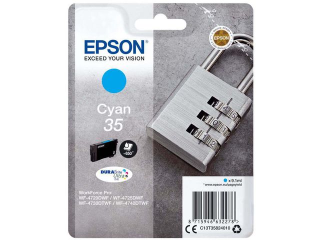 Epson Bläckpatron T3582 Cyan, kort 1 st