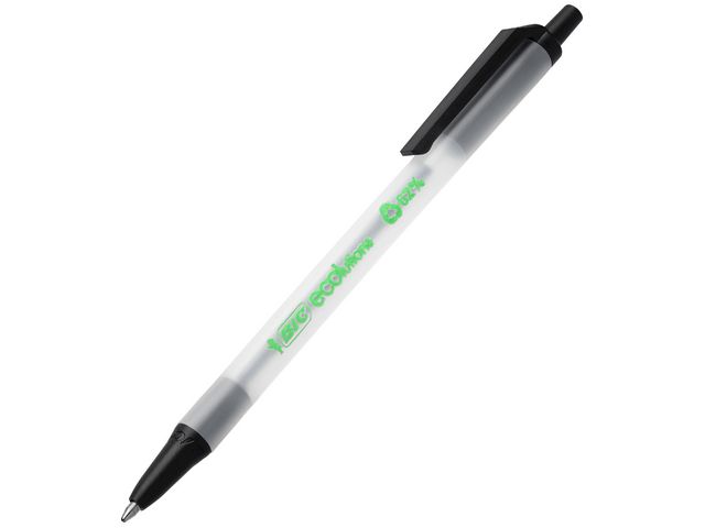 BIC® Kulpenna Ecolutions™ Clic Stic™ 1,0mm genomskinligt skaft svart, st