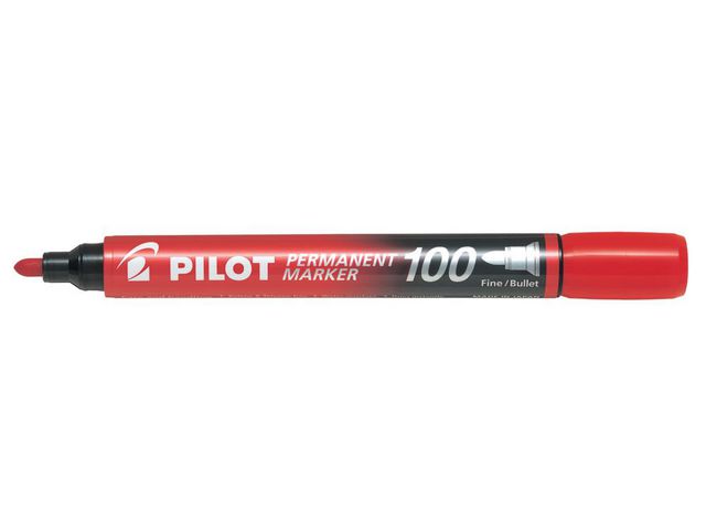 Pilot Märkpenna rund SCA 100 1mm röd, st