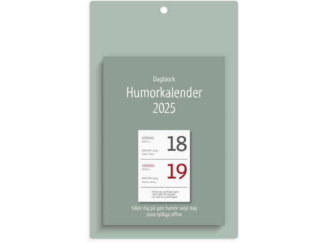 Burde Kalender 2025 Väggplån med dagblock Humor, st