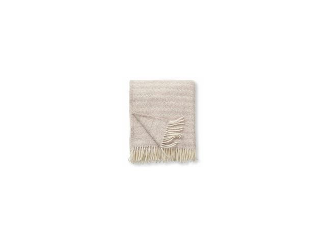 Pläd Klippan Fjälltop beige, st