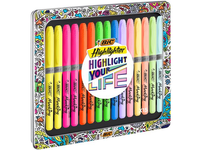 BIC® Överstrykningspennor Grip, fp om 15 st