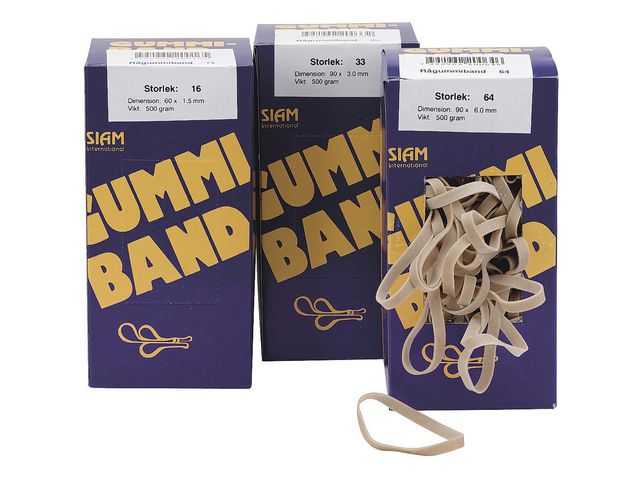 Gummiband nr. 75, 500 g, 9 x 100 mm, fp om 197 st