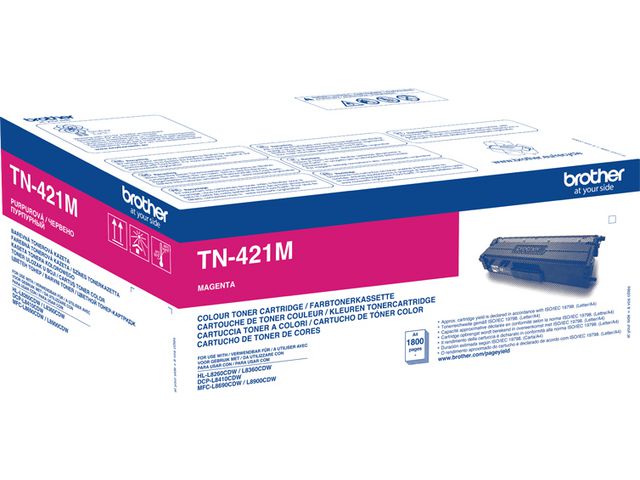 Brother Toner, 421M, magenta, singelförpackning, TN421M, st