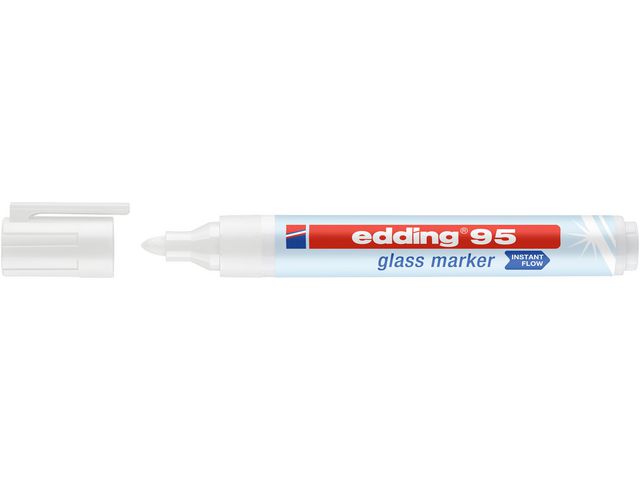 edding Märkpenna glastavla EDDING 95 vit, st