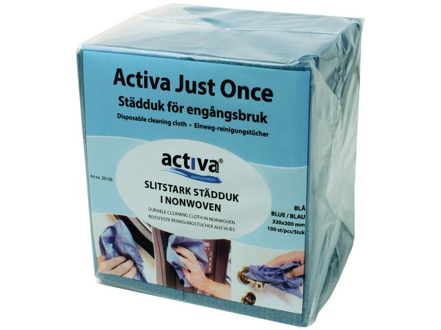 Activa Städduk JustOnce engångs blå 100/FP, fp om 100 st