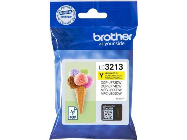 Brother Bläckpatron LC3213 Gul, st