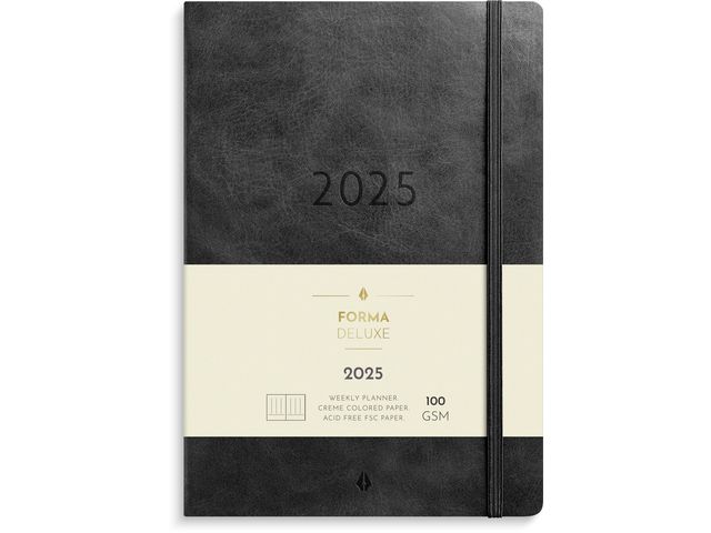 Burde Kalender 2025 Agency Forma Deluxe svart, st