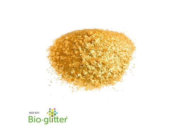 MyPureGlitter Bioglitter mellangrovt 40g/påse guld, fp om 40 g