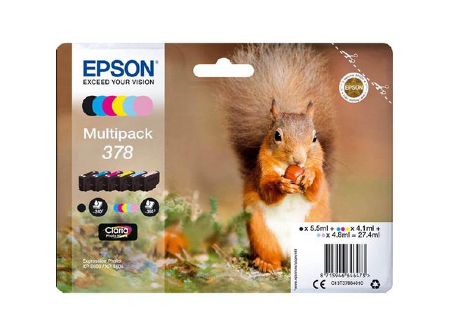 Epson Bläckpatron T3788 6-Färger 6/FP, st