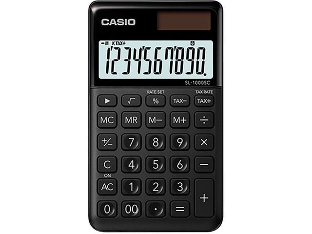 Casio Miniräknare SL-1000SC, svart, st