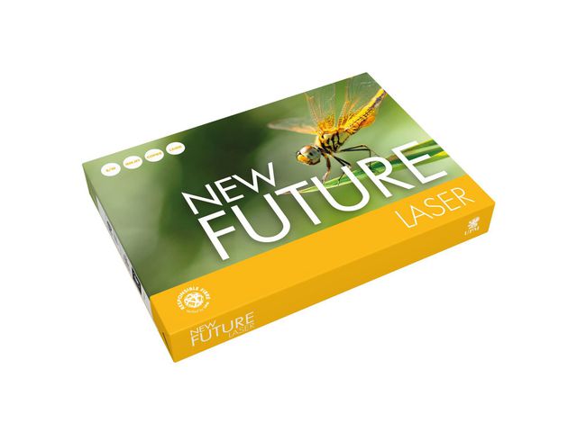 NEW FUTURE Kopieringspapper Laser A4 80g hålat, bunt om 500 blad
