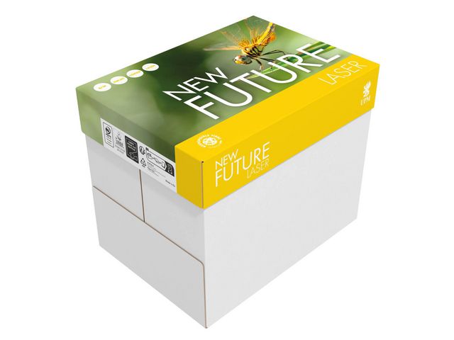 NEW FUTURE Kopieringspapper Laser A4 80g hålat, fp om 2500 blad