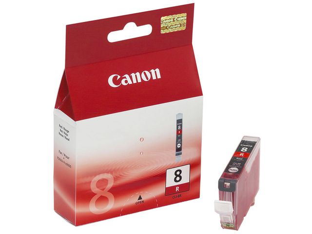 Canon Bläckpatron, PIXMA CLI-8 R, 0626B001, ChromaLife100, röd, singelförpackning, st