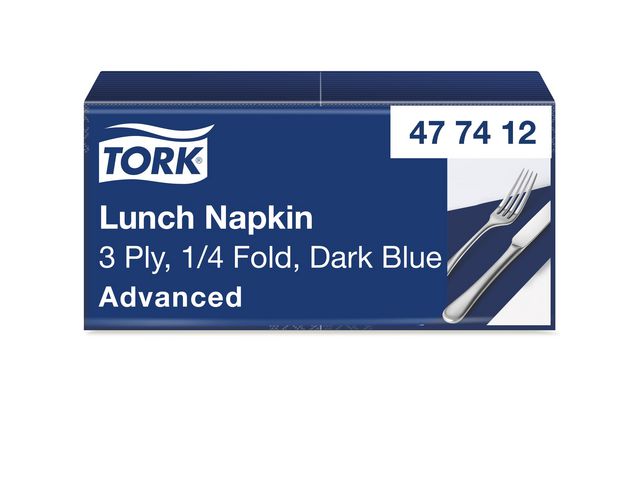 Tork Servett Mjuk 3-lag m.blå, fp om 150 st