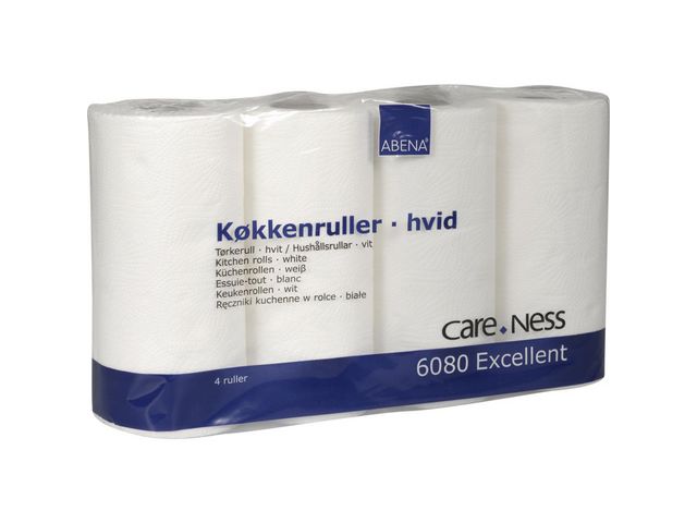 ABENA Hushållspapper Care-Ness Excellent 2-lagers vit, fp om 4 st