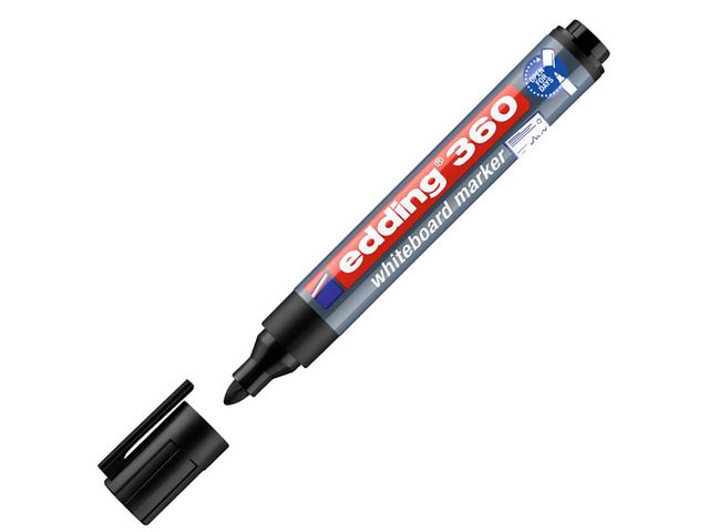 edding Whiteboardpenna 360, 1,5–3 mm, svart, st
