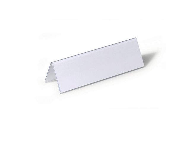 Durable Bordsskylt, levereras med tomma insatser på 61 x 210 mm, PVC, fp om 25 st