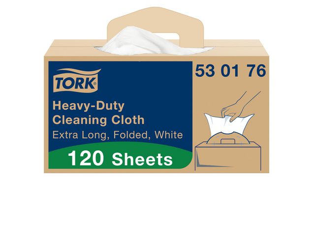 Tork Rengöringsduk W7 Slitstark kraftig vit, fp om 120 st