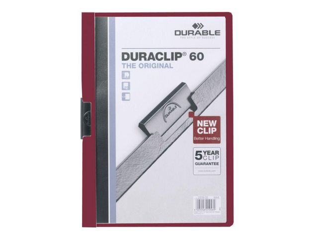 Durable Klämmapp Duraclip 2209 A4 6mm röd, st