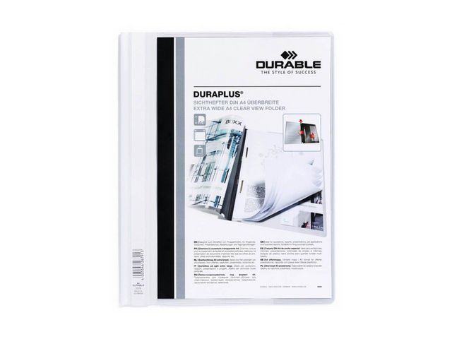 Durable Offertmapp DURAPLUS EU m.ficka A4+ vit, st