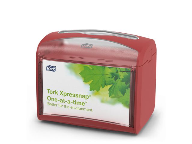 Tork Dispenser Xpressnap plast röd 155 x 201 x 150 mm, st