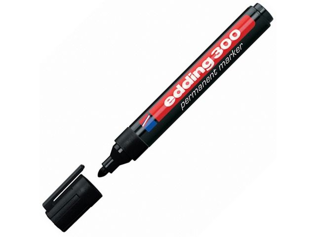 edding Märkpenna Permanent 300 med 1,5 - 3 mm, svart, st