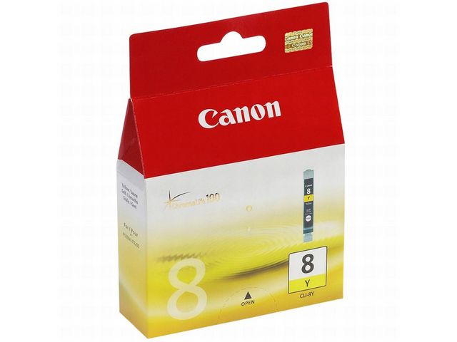 Canon Bläckpatron, PIXMA CLI-8 Y, 0623B001, ChromaLife100, gul, singelförpackning, st