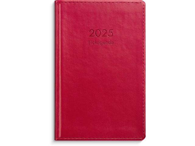 Burde Kalender 2025 Fickagenda rött konstläder, st