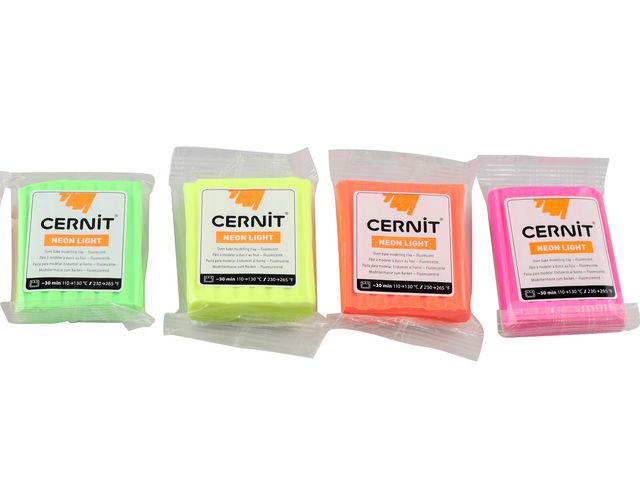 CERNIT Modellera neon 4x56 g, fp om 4 st