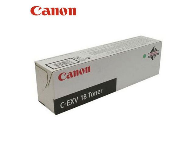 Canon Toner, C-EXV 18, svart, singelförpackning, 0386B002, st