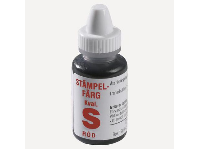 Stämpelfärg självfärgande 10ml röd, st