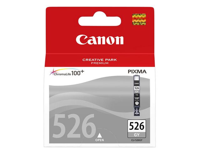 Canon Bläckpatron, PIXMA CLI-526 GY, 4544B001, ChromaLife100+, grå, singelförpackning, st