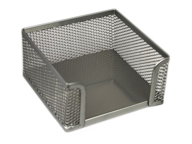 Anteckningshållare, 100x100x55, metallnät, grå, st