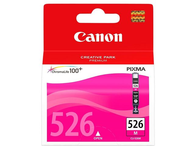 Canon Bläckpatron, PIXMA CLI-526 M, 4542B001, ChromaLife100+, magenta, singelförpackning, st