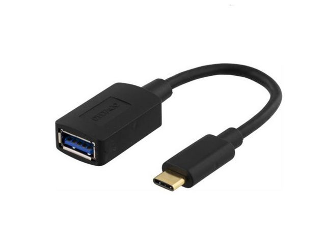 Produktfoto för DELTACO Adapter USB C hane - Typ A hona