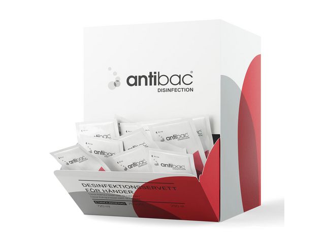 antibac Desinfektionsservett singelpack, fp om 250 st
