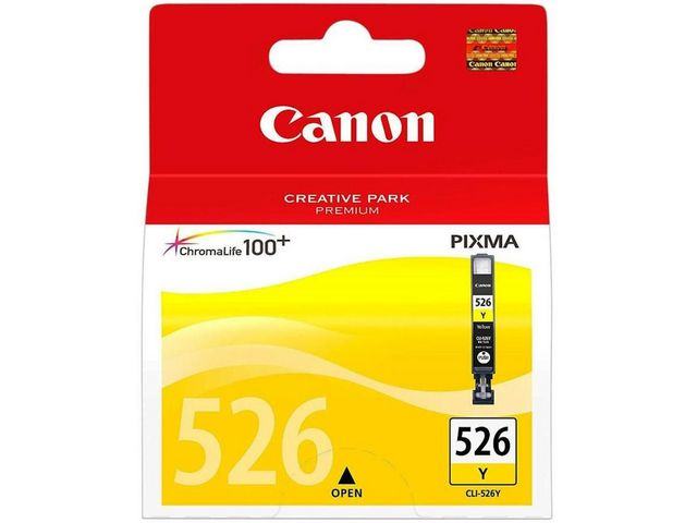 Canon Bläckpatron, PIXMA CLI-526, 4540B001, ChromaLife100+, gul, singelförpackning, st