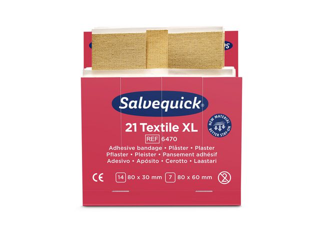 Salvequick Plåster refill textil extra stora, fp om 21 st