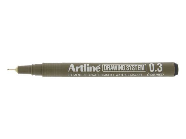 Artline Fineliner EK233 0.3mm svart, st