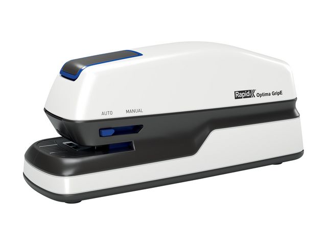 Rapid Elektrisk häftapparat Optima® Grip för skrivbord vit och svart, st