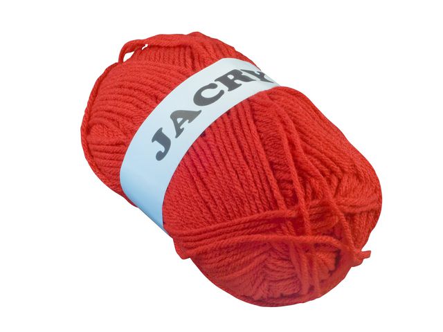 Akrylgarn 50 g, röd, st