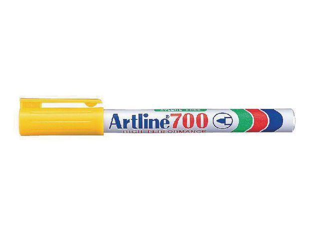 Artline Märkpenna 700 permanent rund gul, st
