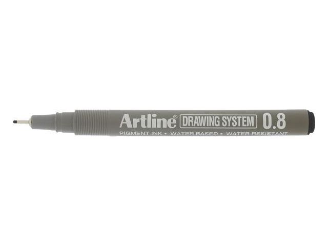 Artline Fineliner EK238 0.8mm svart, st
