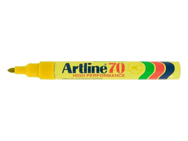 Artline Märkpenna 70 permanent rund gul, st