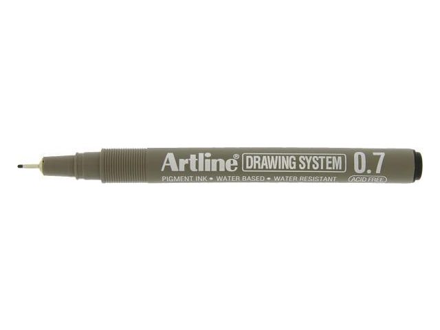 Artline Fineliner EK237 0,7mm svart, st
